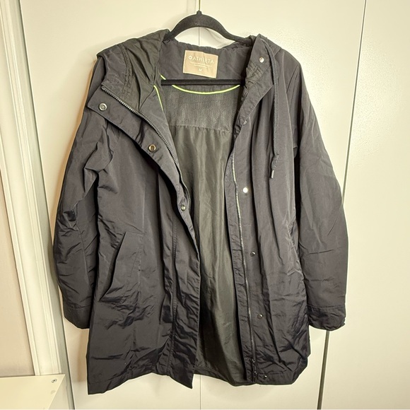 Athleta Mid Length Lightweight Jacket Black Medium - Picture 2 of 7